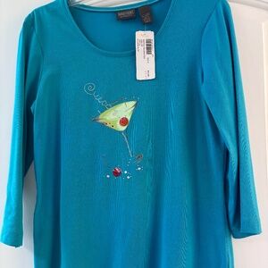 Additions by Chico's Martini Celebration Harlow Top Size 0